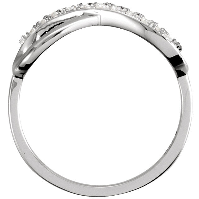 14k Gold .05 CTW Diamond Infinity Ring- Sparkle & Jade-SparkleAndJade.com 