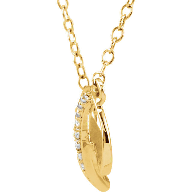 14k Gold .06 CTW Diamond 16-18" Infinity Necklace- Sparkle & Jade-SparkleAndJade.com 