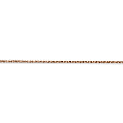 14k Rose Gold D/C 1.2mm Spiga Chain - 7" Bracelet- Sparkle & Jade-SparkleAndJade.com RSC5-7
