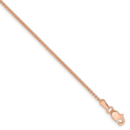 3 14k 1.5mm ADJUSTABLE Cable Rose Gold Lobster Clasp Necklace