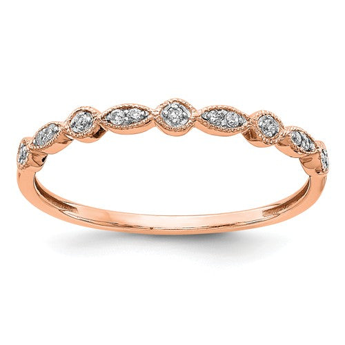 14k Rose Gold Diamond Marquise Round Anniversary Wedding Band Ring- Sparkle & Jade-SparkleAndJade.com Y13908A RM5625-006-RA
