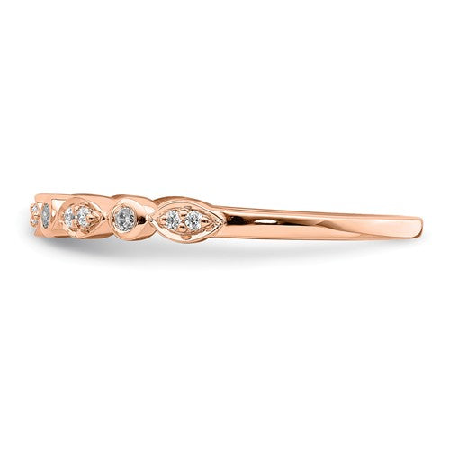 14k Rose Gold Diamond Set Of 2 Wedding Bands- Sparkle & Jade-SparkleAndJade.com RM6355B-018-RAA
