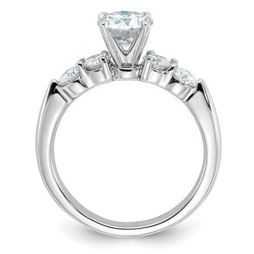14k White Gold 1 5/8 CT D E F Pure Light Moissanite Engagement Ring- Sparkle & Jade-SparkleAndJade.com SM15745-C100EMP