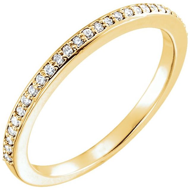 14k White Gold 1/8 CTW Diamond Band- Sparkle & Jade-SparkleAndJade.com 68218:107:P