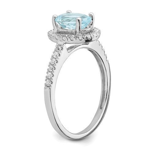 14k White Gold Aquamarine Oval Diamond Halo Engagement Ring- Sparkle & Jade-SparkleAndJade.com RM6354E-AQ-030-WAA