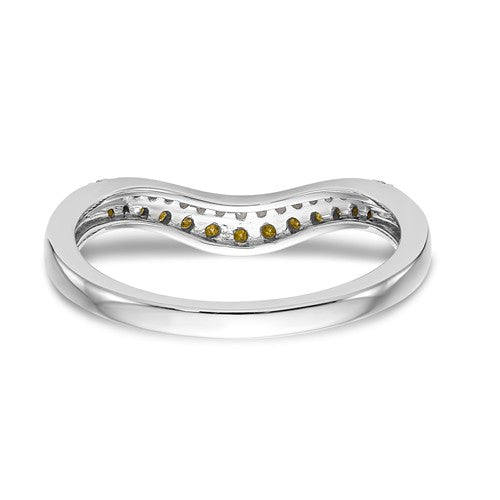 14k White Gold Canary Yellow & White Diamond Contoured Anniversary Band- Sparkle & Jade-SparkleAndJade.com RM3448B-YL-020-WAA