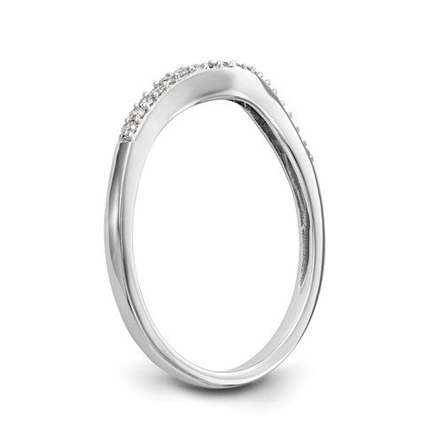 14k White Gold Curved Diamond Wedding Band- Sparkle & Jade-SparkleAndJade.com Y9955WAA RM2176B-011-WAA