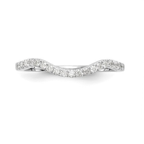14k White Gold Diamond Contoured Wedding Band- Sparkle & Jade-SparkleAndJade.com Y9741AA RM2393B-019-WAA