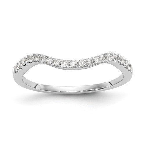 14k White Gold Diamond Contoured Wedding Band- Sparkle & Jade-SparkleAndJade.com Y9741AA RM2393B-019-WAA