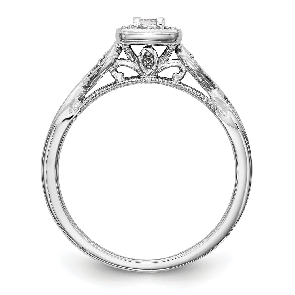14k White Gold Diamond Princess Square Halo Infinity Side Engagement Ring- Sparkle & Jade-SparkleAndJade.com Y13458AA RM3144E-020-WAA