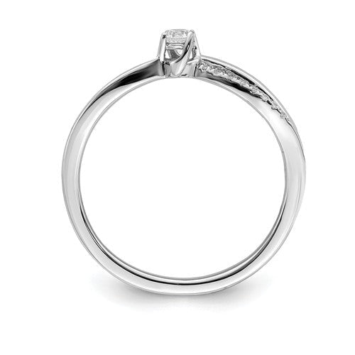 14k White Gold Diamond Promise Ring- Sparkle & Jade-SparkleAndJade.com RM6081E-012-WAA