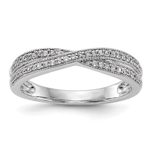 14k White Gold Diamond Wedding Band- Sparkle & Jade-SparkleAndJade.com RM2394B-019-WAA