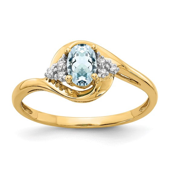 14k White Gold Genuine Oval Gemstone and Diamond Rings- Sparkle & Jade-SparkleAndJade.com XBS410