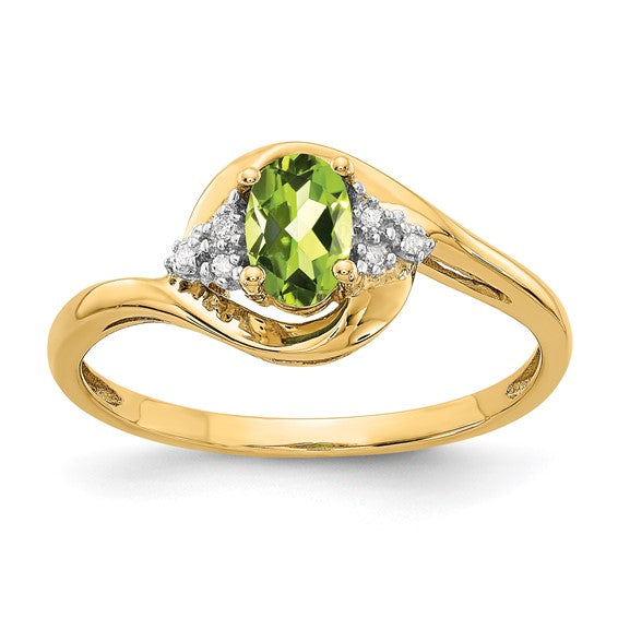 14k White Gold Genuine Oval Gemstone and Diamond Rings- Sparkle & Jade-SparkleAndJade.com XBS425
