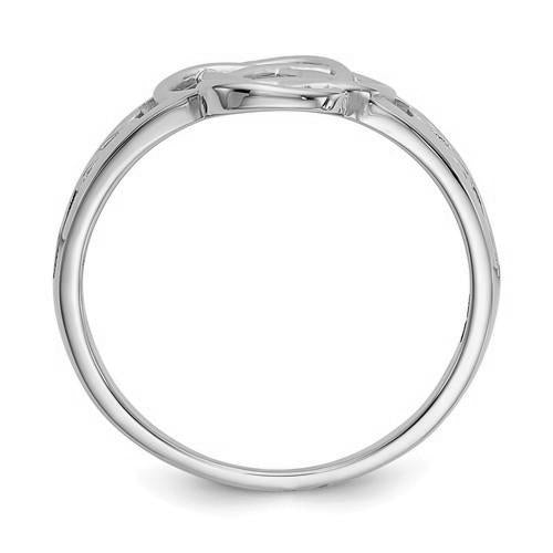 14k White Gold Ladies Celtic Knot Ring- Sparkle & Jade-SparkleAndJade.com D1871