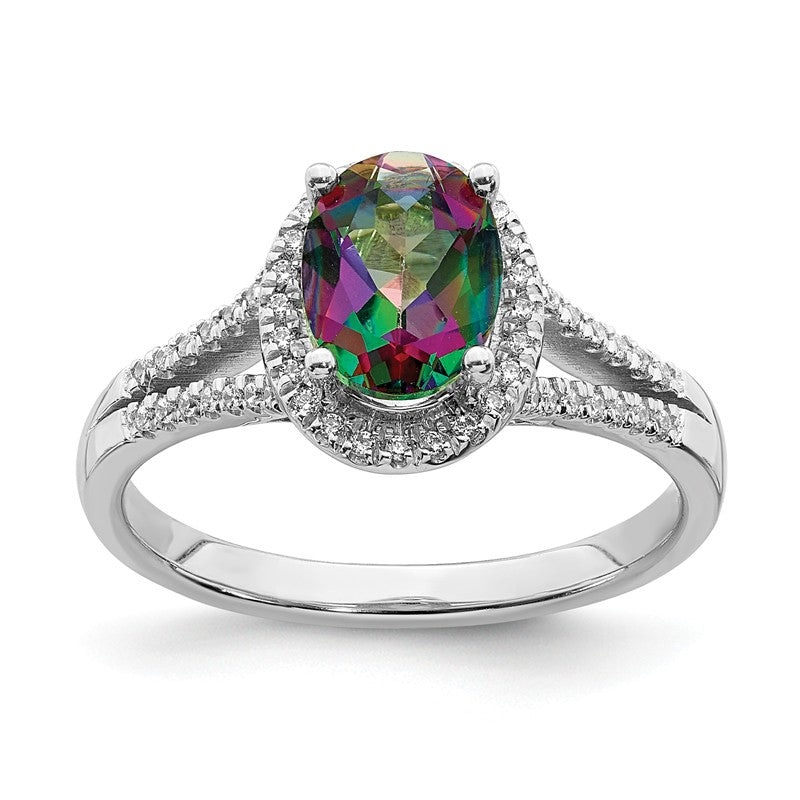 Buy 3-stone 3.87 Carat Mystic Rainbow Fire Topaz Wedding Engagement  Cocktail Ring 925 Sterling Silver Heart Accent Promise Ring Online in India  - Etsy