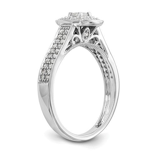 14k White Gold Princess Square Diamond Halo Double Shank Engagement Ring- Sparkle & Jade-SparkleAndJade.com Y13465AA RM3147E-048-WAA