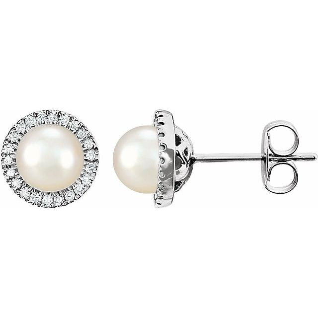 14k White Gold Sky 6mm Gemstones & 1/8 CTW Diamond Earrings- Sparkle & Jade-SparkleAndJade.com 651302:70001:P