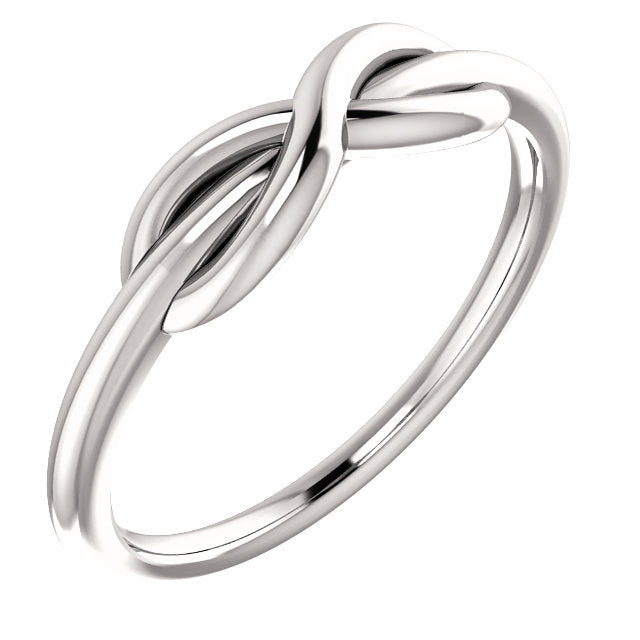 14k White Gold Infinity Style Knot Ring - Size 7.25- Sparkle & Jade-SparkleAndJade.com 51749:101:P