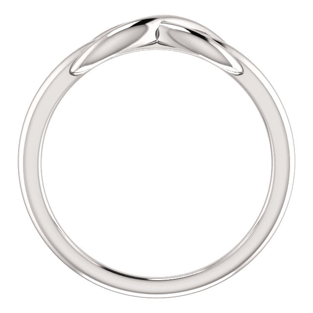 14k White Gold Infinity Style Knot Ring - Size 7.25- Sparkle & Jade-SparkleAndJade.com 51749:101:P