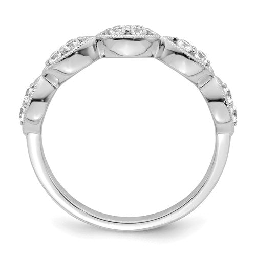 14k White or Yellow Gold Lab Grown Diamond SI1/SI2, G H I, Anniversary Wedding Ring- Sparkle & Jade-SparkleAndJade.com 