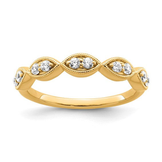 14k White or Yellow Gold Lab Grown Diamond SI1/SI2, G H I, Anniversary Wedding Ring- Sparkle & Jade-SparkleAndJade.com RM7942-025-WLG
