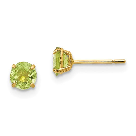 14k Yellow Gold Genuine Gemstones Post Earrings- Sparkle & Jade-SparkleAndJade.com SE2288