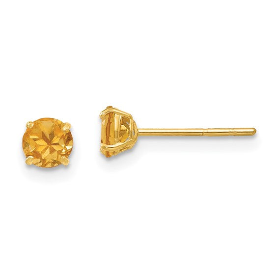 14k Yellow Gold Genuine Gemstones Post Earrings- Sparkle & Jade-SparkleAndJade.com SE2291