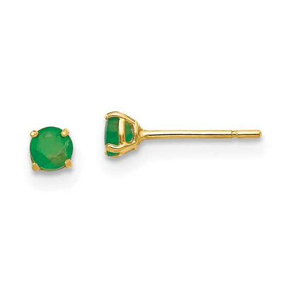14k Yellow Gold Genuine Gemstones Post Earrings- Sparkle & Jade-SparkleAndJade.com SE2295