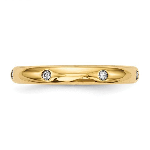 14k Yellow Gold Gypsy Set Diamond Eternity Ring- Sparkle & Jade-SparkleAndJade.com Y13913A RM5621-010-YA