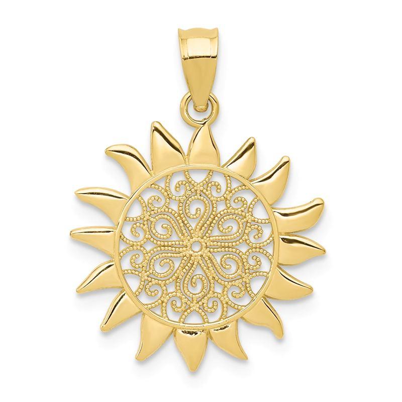 14K Gold Vermeil Opal Sun Pendant Necklace | Classy Women Collection