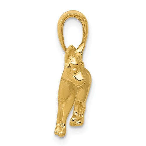 14k Yellow Gold Small Chihuahua Dog Pendant- Sparkle & Jade-SparkleAndJade.com C3511