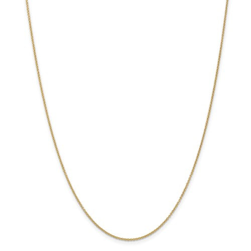 14k Yellow Gold Solid 1.2mm Cable Chain w/ Lobster Clasp - Various Lengths- Sparkle & Jade-SparkleAndJade.com 
