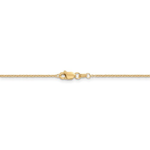 14k Yellow Gold Solid 1.2mm Cable Chain w/ Lobster Clasp - Various Lengths- Sparkle & Jade-SparkleAndJade.com 