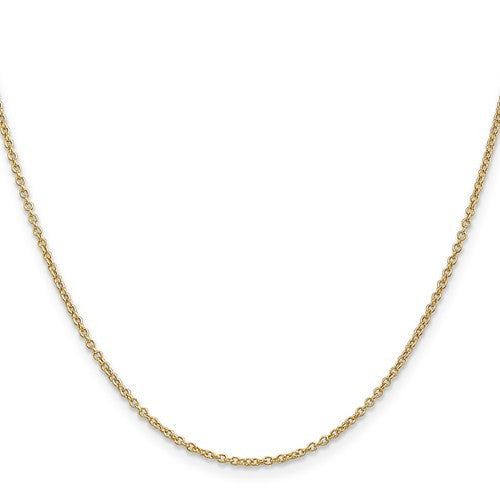 14k Yellow Gold Solid 1.3mm Cable Chain - Various Lengths- Sparkle & Jade-SparkleAndJade.com 