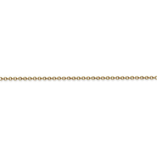 14k Yellow Gold Solid 1.3mm Cable Chain - Various Lengths- Sparkle & Jade-SparkleAndJade.com 