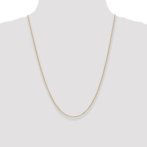 14k Yellow Gold Solid 1.3mm Cable Chain - Various Lengths- Sparkle & Jade-SparkleAndJade.com PEN214-24