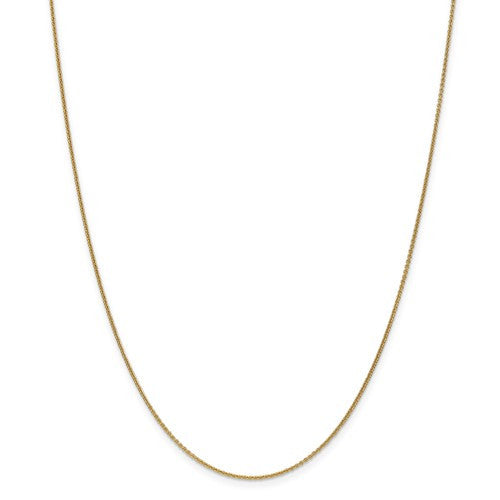 14k Yellow Gold Solid 1mm Wide Cable Chain w/ Lobster Closure - Various Lengths- Sparkle & Jade-SparkleAndJade.com 