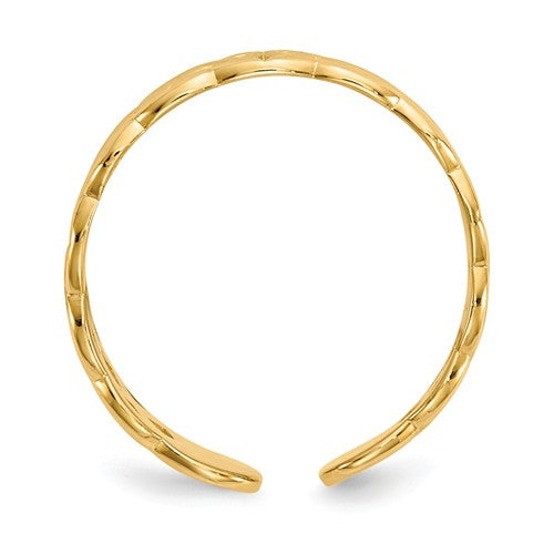 14k Yellow Gold Solid Celtic Knot Toe Ring- Sparkle & Jade-SparkleAndJade.com R549 / D1939