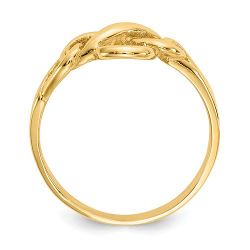 14k Yellow Gold Solid Freeform Knot Ring- Sparkle & Jade-SparkleAndJade.com D3103