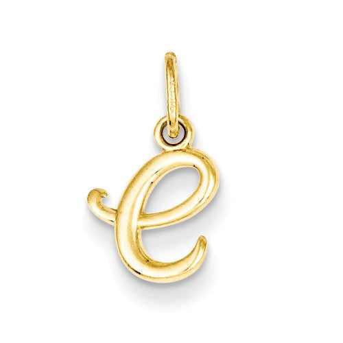 14k Yellow Gold Solid Lowercase Initial Charm Pendant - Various Letters- Sparkle & Jade-SparkleAndJade.com YC1060E