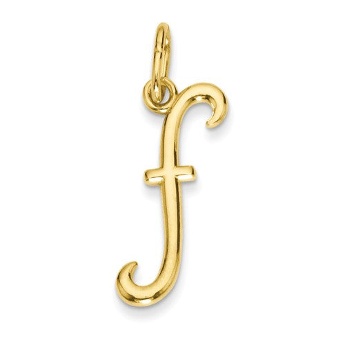 14k Yellow Gold Solid Lowercase Initial Charm Pendant - Various Letters- Sparkle & Jade-SparkleAndJade.com YC1060F