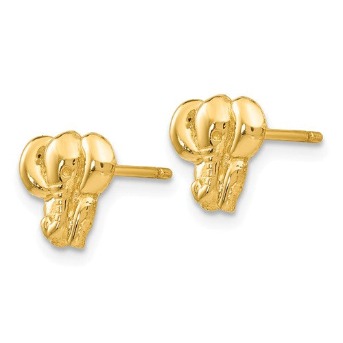 14k Yellow or White Gold Elephant Earrings- Sparkle & Jade-SparkleAndJade.com 