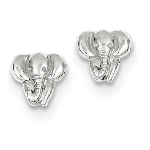14k Yellow or White Gold Elephant Earrings- Sparkle & Jade-SparkleAndJade.com TF540W