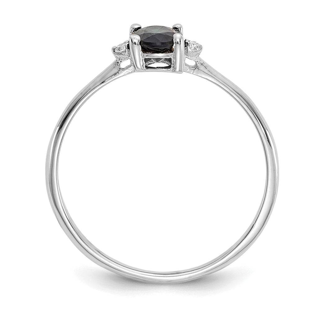 14k or 10k Gold Diamond & Oval Genuine Gemstone Birthstone Rings- Sparkle & Jade-SparkleAndJade.com 