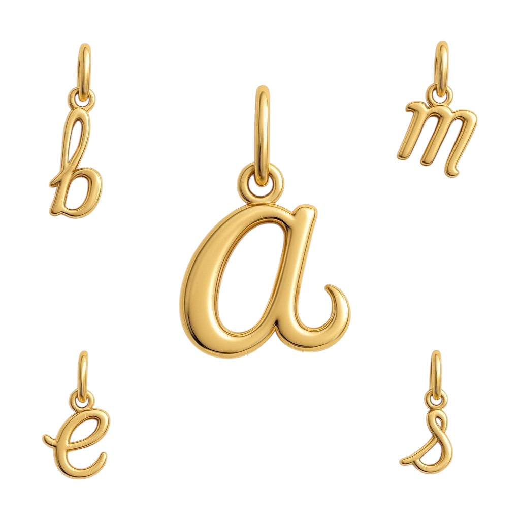 Solid 10k Yellow Gold Japanese Kanji 'Love' Pendant Necklace - 18" Chain, Handmade In USA