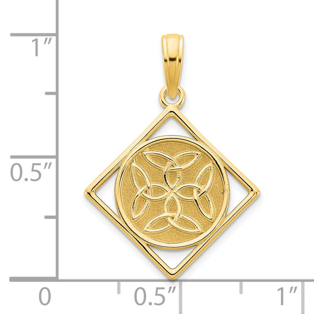 14ky Fancy Celtic Knot Pendant- Sparkle & Jade-SparkleAndJade.com D5155