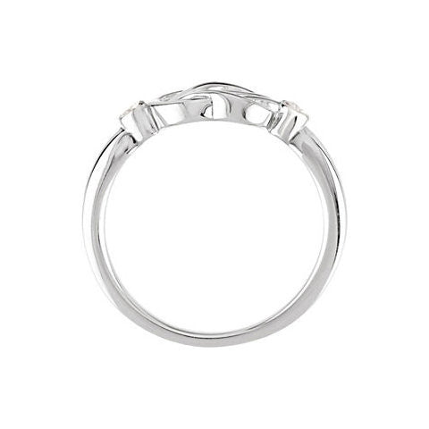 2-Stone Diamond Custom Love Knot Ring - Sterling Silver or Solid Gold- Sparkle & Jade-SparkleAndJade.com 