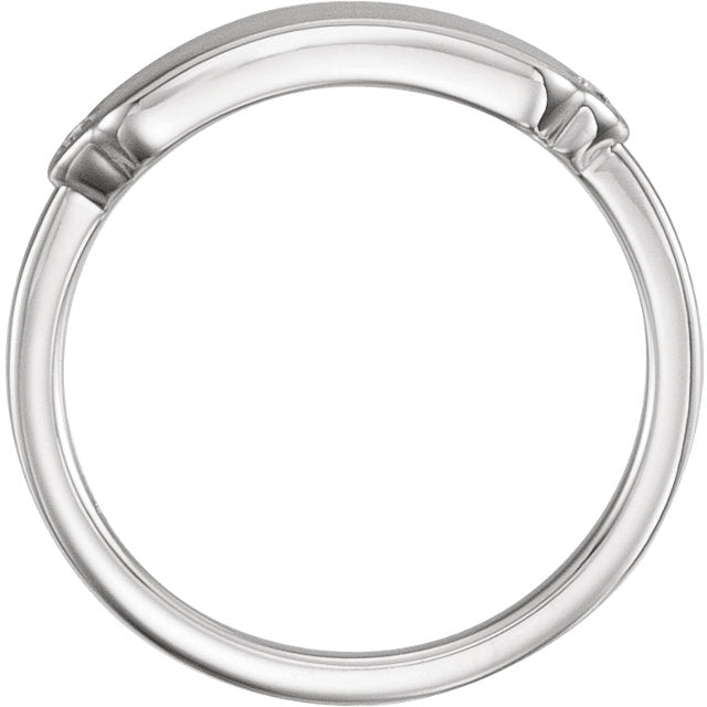 2 Stone .03 CTW Diamond Signet Ring in 14k Gold or Sterling Silver- Sparkle & Jade-SparkleAndJade.com 