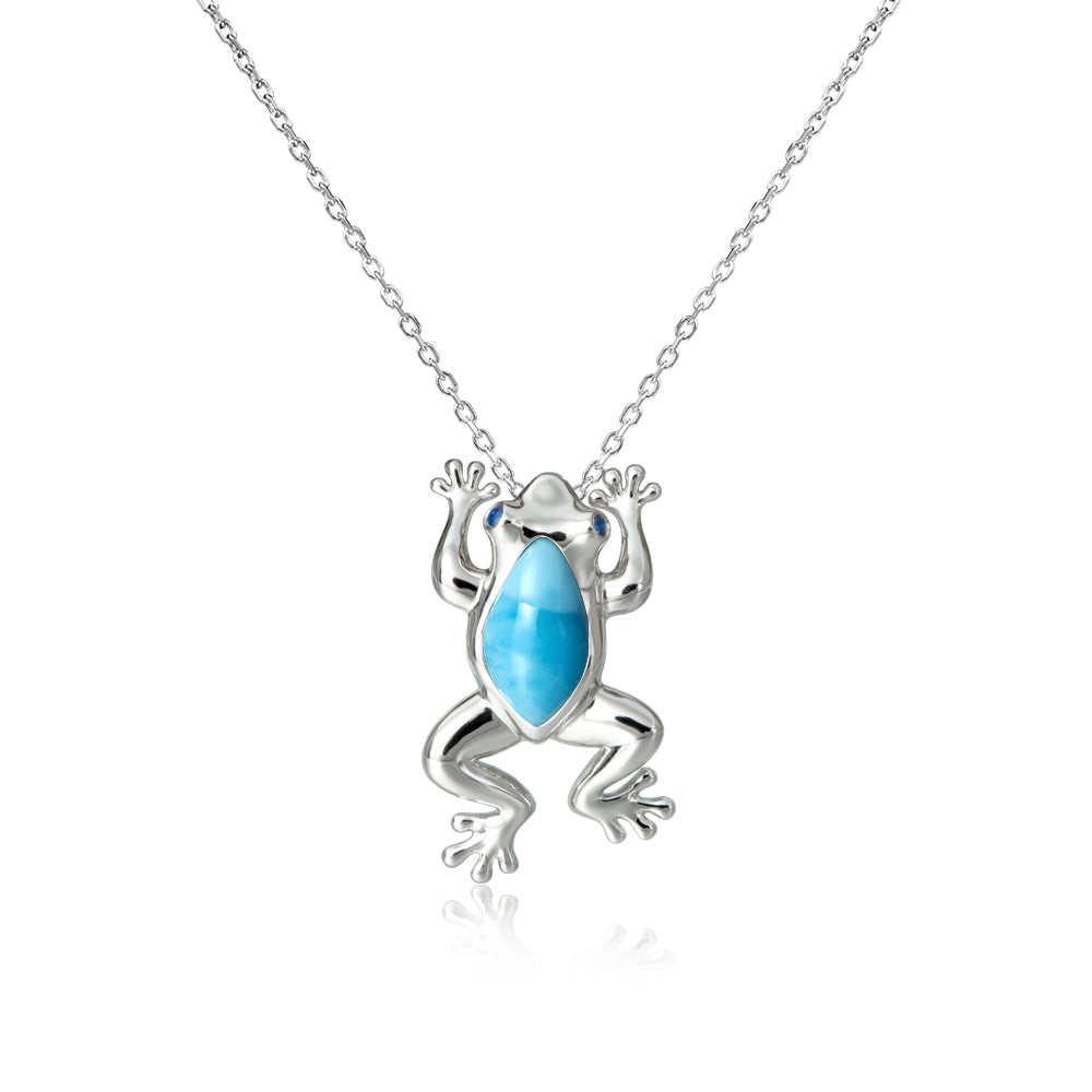 Alamea Larimar Frog Pendant- Sparkle & Jade-SparkleAndJade.com 